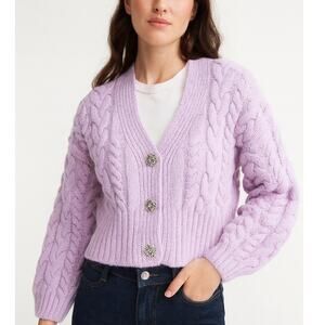 Zara Jewel Button Cardigan Bloggers Favorite